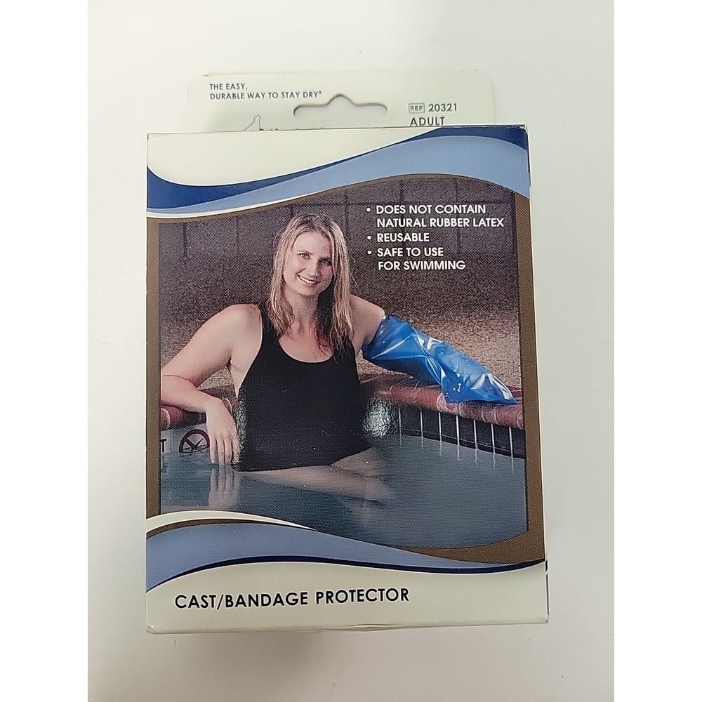 Arm‎ Cast Bandage Protector Seal Tight Adult Long 33in Length Blue